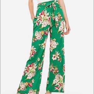 Express floral high rise wide leg pant